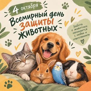 🐾 4 октября — Всемирный день защиты животных!